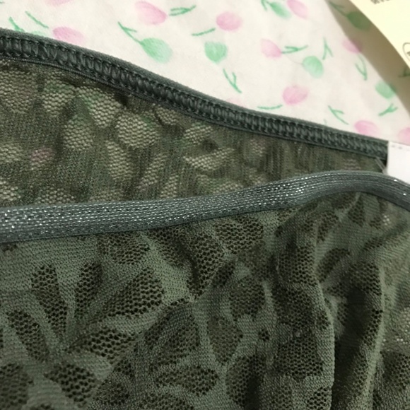 NWT Aerie Island Breeze Sparkly Lace Panty L Cheeky Bottoms Royal Palm Green - Picture 9 of 11